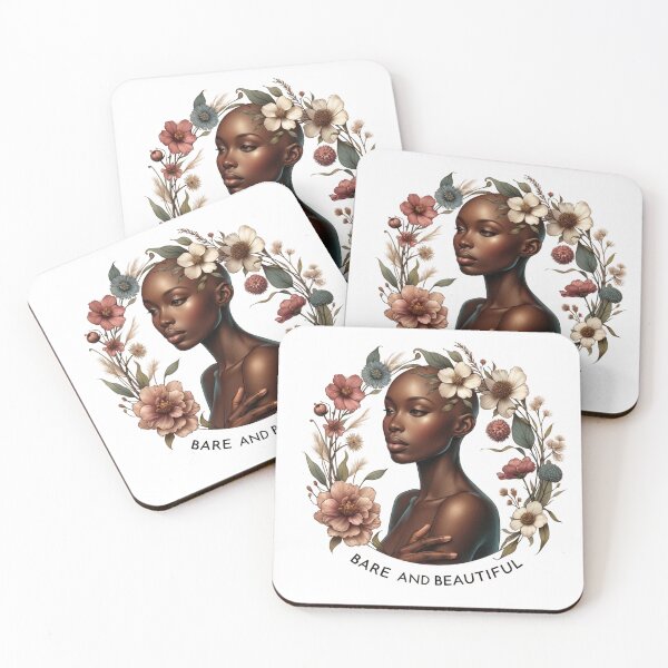 Item preview, Bare and Beautiful  - Empowering Shaved Bald Women African american woman designed and sold by Zuriel Hargrove.