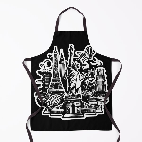 Item preview, Monochromatic Dream: Iconic Landmarks Under Starlit Sky designed and sold by DethLock.