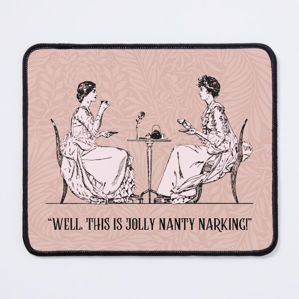 Item preview, Fun Words - Nanty Narking – Vintage Style – Pink designed and sold by bumpyroadway08.