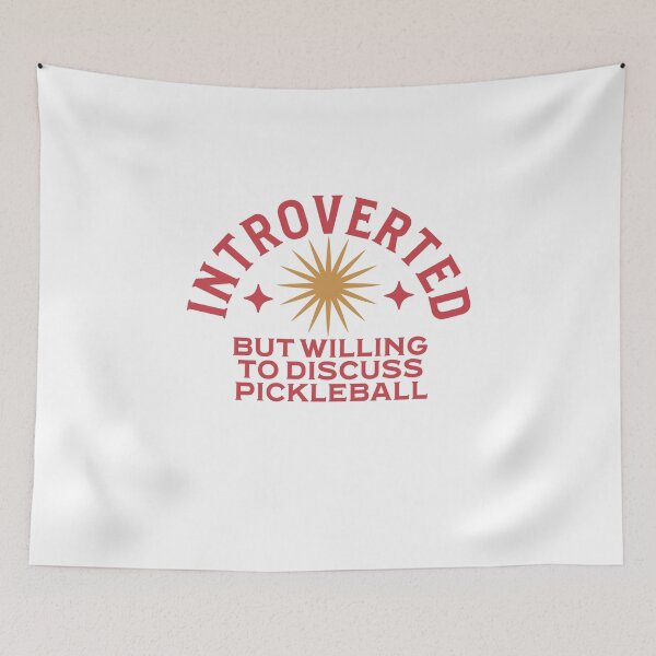 Item preview, Introverted but willing to discuss pickleball  designed and sold by retrorascal.