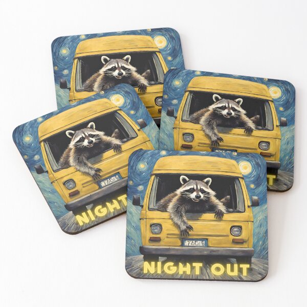 Item preview, Raccoon's Night Out designed and sold by Wiesława Smolińska.