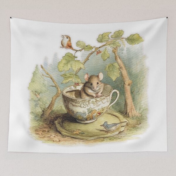 Item preview, Mouse and in a old teacup designed and sold by jnsmerchstore.