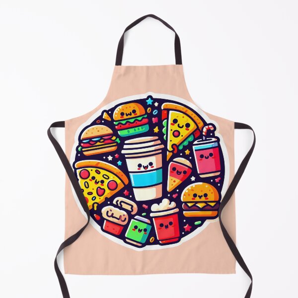 Item preview, Joyful Fast Food Characters Spreading Happiness in Snackville designed and sold by DethLock.