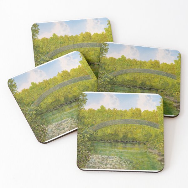 Item preview, Bridge over pond - arch in an imaginary nature park designed and sold by art paintings.