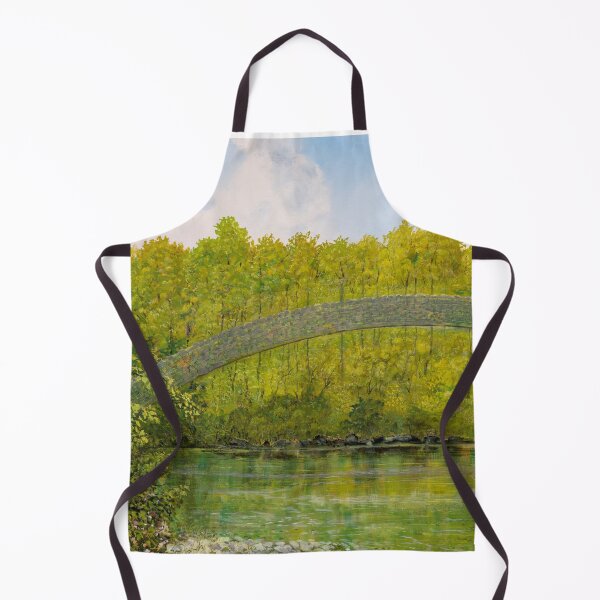Item preview, Bridge over pond - arch in an imaginary nature park designed and sold by art paintings.
