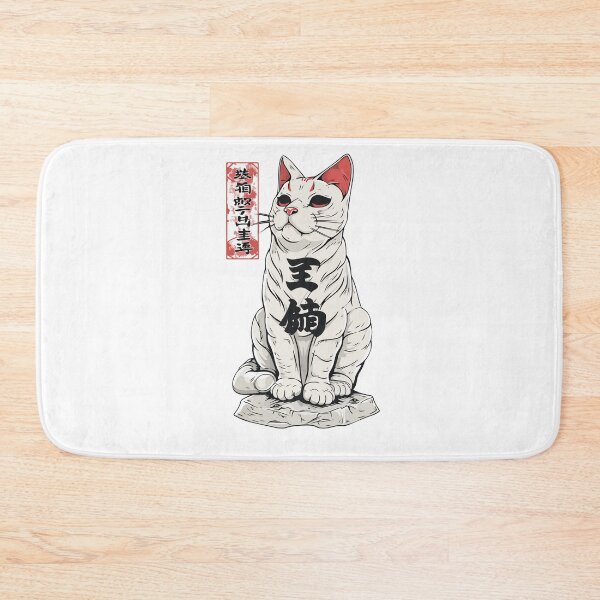 Item preview, Japanese stone cat statue designed and sold by TheRealmWithin.