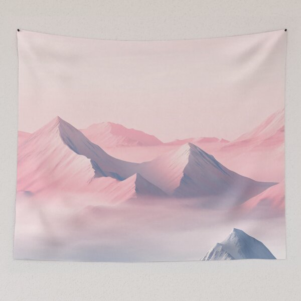 Item preview, Serene Summit: Pastel Peaks at Dawn designed and sold by PleasingVisuals.