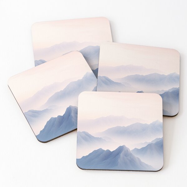 Item preview, Serene Summit: Pastel Peaks and Mist designed and sold by PleasingVisuals.