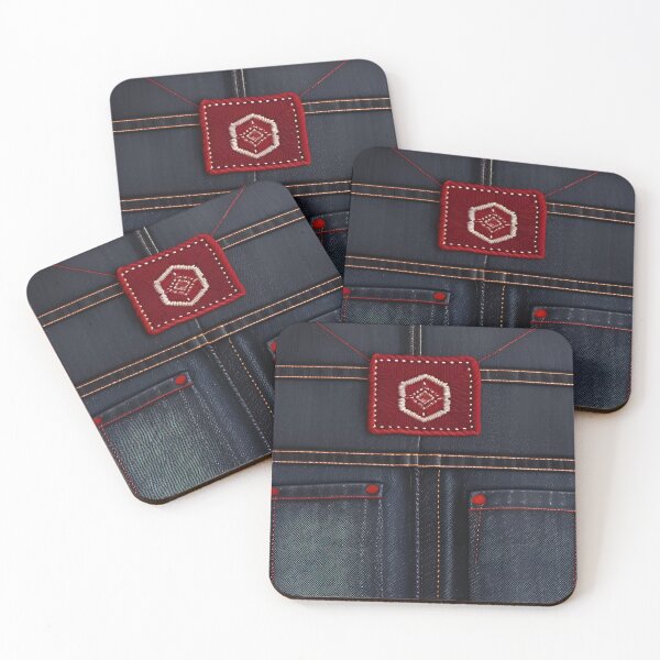 Item preview, Jeans clothes, Red embroidered jeans 3 designed and sold by Kader101.