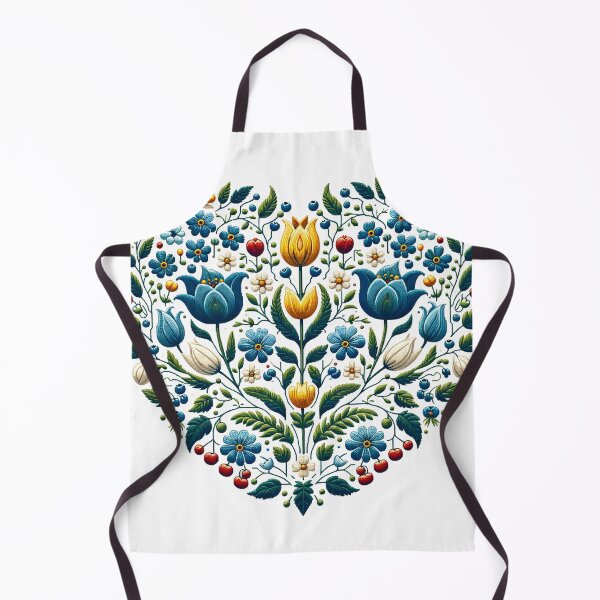 Item preview, Ethnic Flowers Heart Shape - Kashubian Folklore Art - Travel Poland Europe designed and sold by DesignPoland.