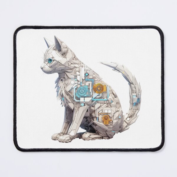 Item preview, Abstract White Geometry Cat designed and sold by TyGuySupply.