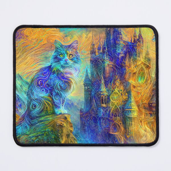 Item preview, Abstract abstraction of castle and cat. DeepDream #3319354115681 designed and sold by blackhalt.