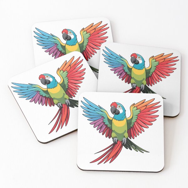 Item preview, Beautiful colourful parrot art designed and sold by Metaverse8.
