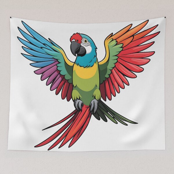Item preview, Beautiful colourful parrot art designed and sold by Metaverse8.