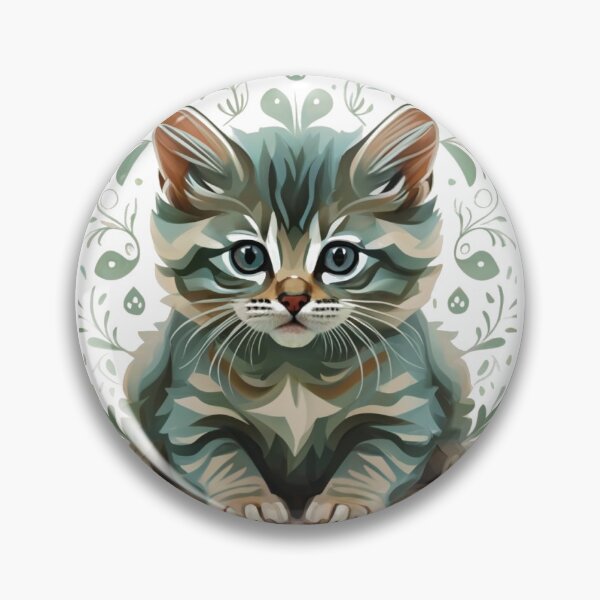 Item preview, Green Kitty, Lovely Kitty, Gift For Cat Lovers designed and sold by DZIERANA.