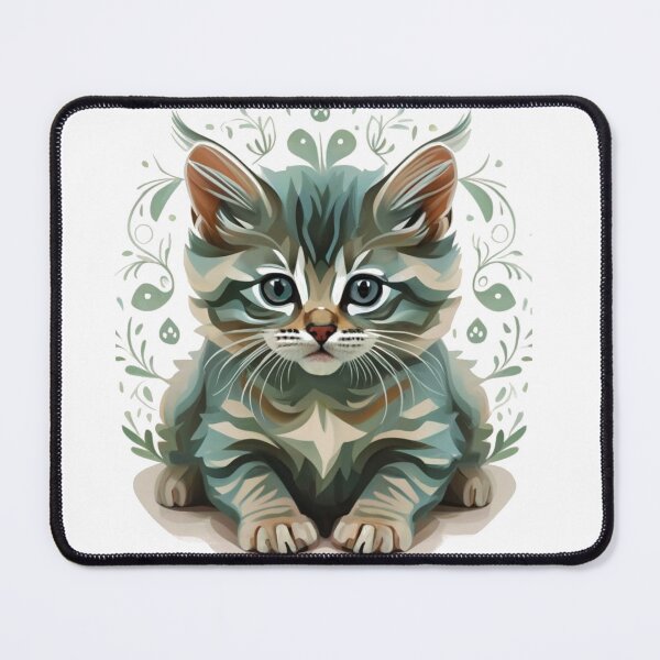 Item preview, Green Kitty, Lovely Kitty, Gift For Cat Lovers designed and sold by DZIERANA.