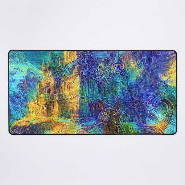 Item preview, Abstract abstraction of castle and cat. DeepDream #4889752080875 designed and sold by blackhalt.