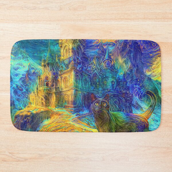 Item preview, Abstract abstraction of castle and cat. DeepDream #4889752080875 designed and sold by blackhalt.
