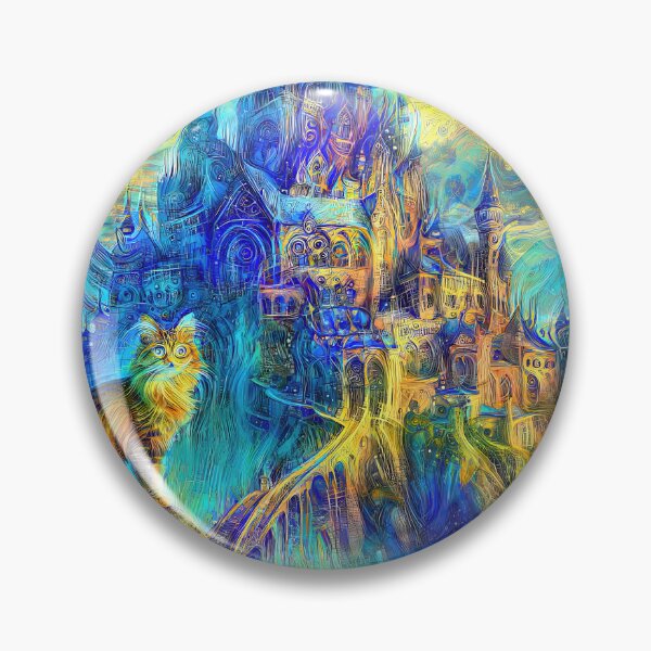 Item preview, Abstract abstraction of castle and cat. DeepDream #9749979789093 designed and sold by blackhalt.