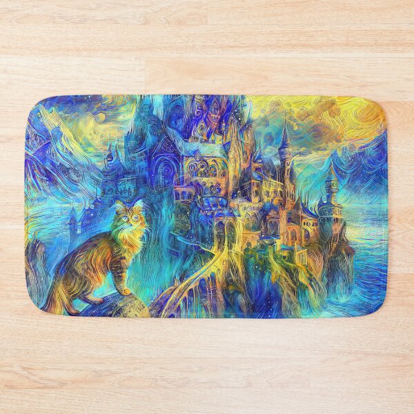 Item preview, Abstract abstraction of castle and cat. DeepDream #9749979789093 designed and sold by blackhalt.