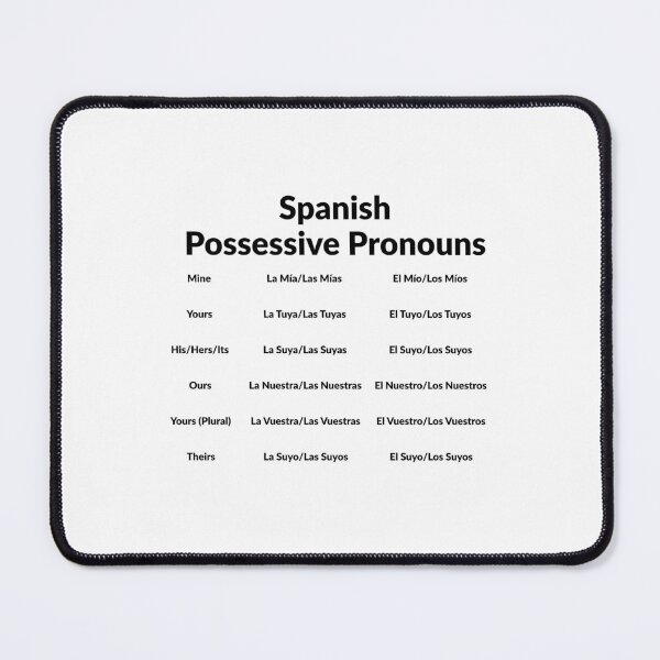 Item preview, Spanish Grammar Class - Possessive Pronouns white designed and sold by Inspirationmotivation.