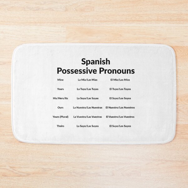 Item preview, Spanish Grammar Class - Possessive Pronouns white designed and sold by Inspirationmotivation.