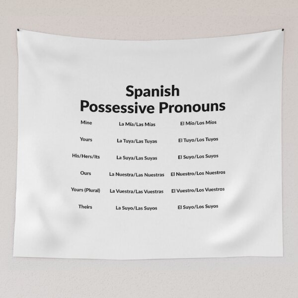 Item preview, Spanish Grammar Class - Possessive Pronouns white designed and sold by Inspirationmotivation.