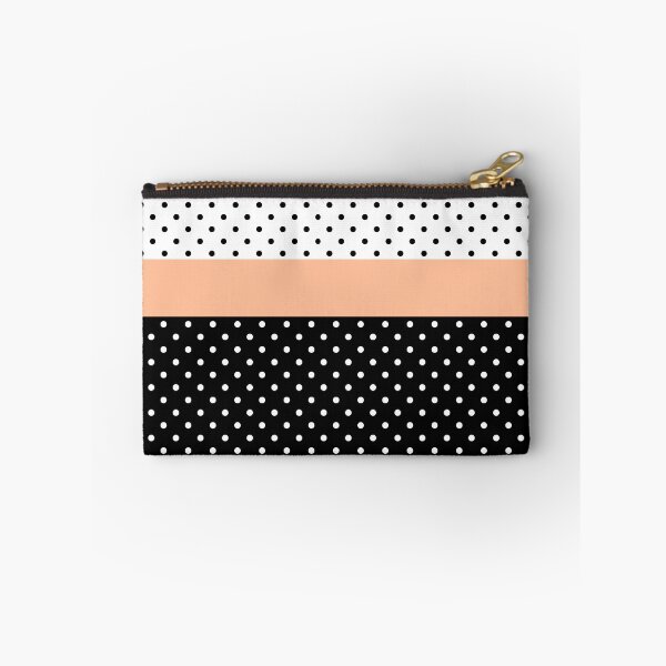 Item preview, Black and White Polka Dots With Peach Fuzz designed and sold by humnoo.