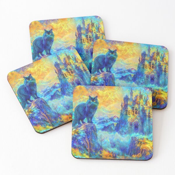 Item preview, Abstract abstraction of castle and cat. DeepDream #1169311674820 designed and sold by blackhalt.