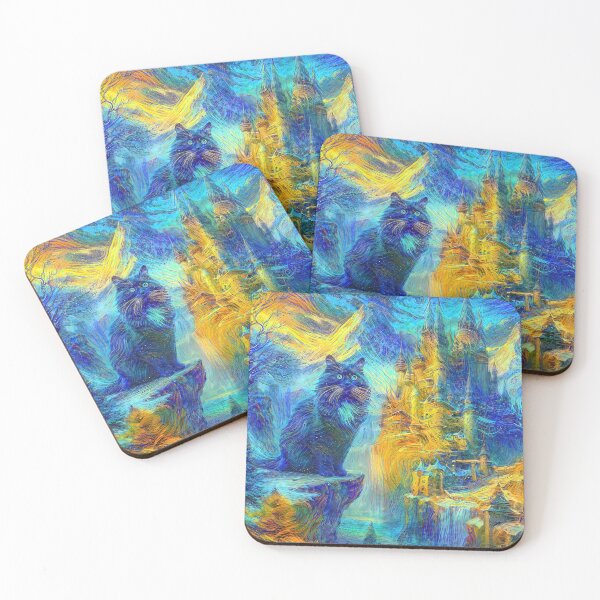 Item preview, Abstract abstraction of castle and cat. DeepDream #9885376133285 designed and sold by blackhalt.