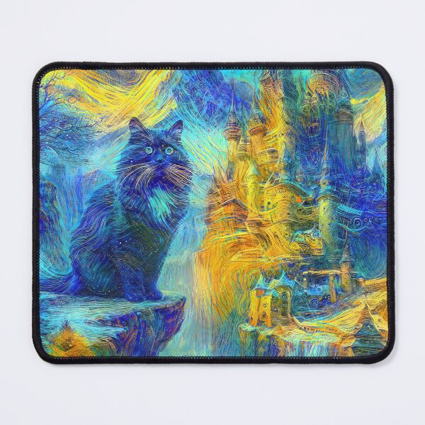Item preview, Abstract abstraction of castle and cat. DeepDream #9885376133285 designed and sold by blackhalt.