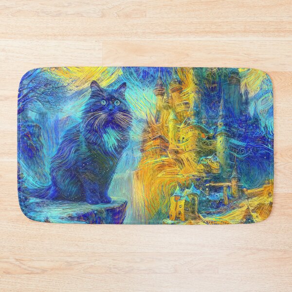 Item preview, Abstract abstraction of castle and cat. DeepDream #9885376133285 designed and sold by blackhalt.