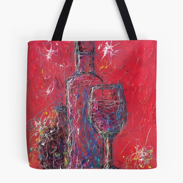 Item preview, Fun Colorful Modern Wine Art  2 designed and sold by Rocky Mountain Artistry.