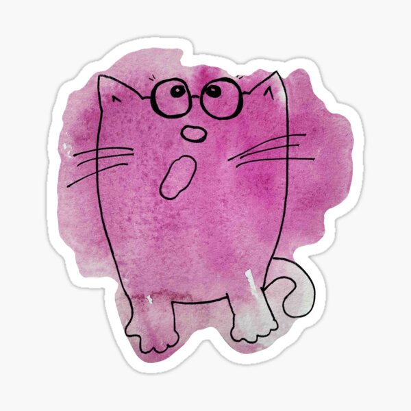 Cute Cat Sticker For Sale By Browide Redbubble 4113