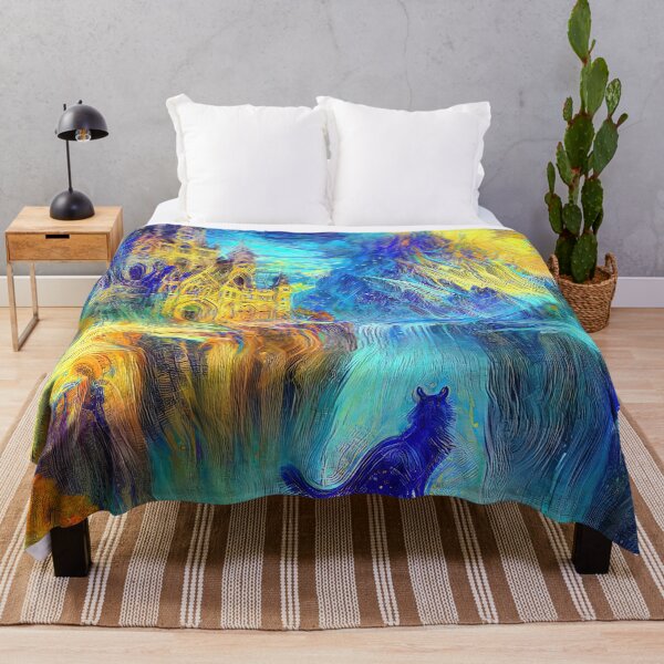 Item preview, Abstract abstraction of castle and cat. DeepDream #5532185090819 designed and sold by blackhalt.