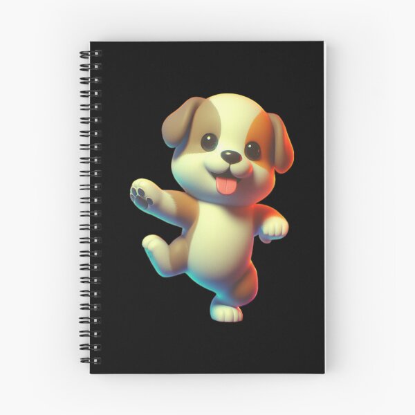 Item preview, Dancing 3D Cute Dog, Vibrant 3D Adorable Dog, A Colorful Kawaii Dog while Dancing designed and sold by SnuggleSafari.