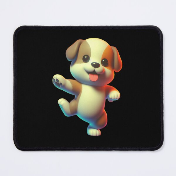 Item preview, Dancing 3D Cute Dog, Vibrant 3D Adorable Dog, A Colorful Kawaii Dog while Dancing designed and sold by SnuggleSafari.