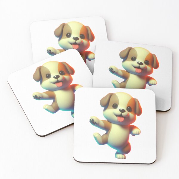 Item preview, Dancing 3D Cute Dog, Vibrant 3D Adorable Dog, A Colorful Kawaii Dog while Dancing designed and sold by SnuggleSafari.