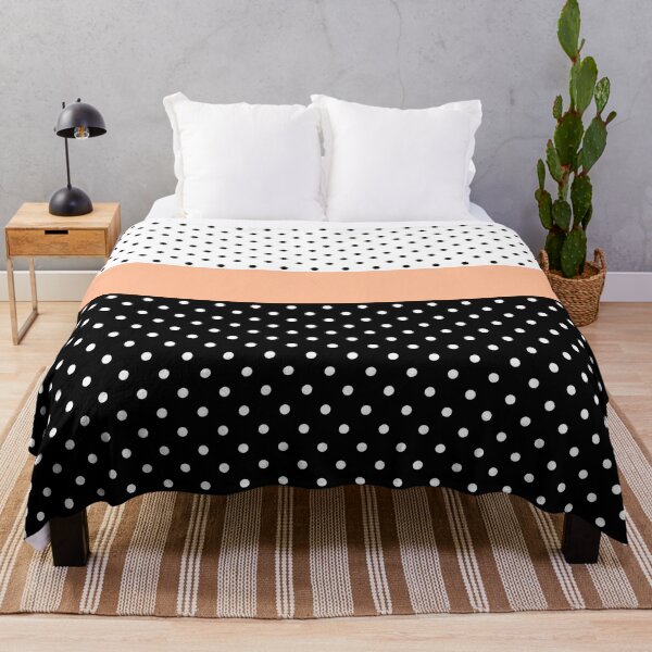 Item preview, Black and White Polka Dots With Peach Fuzz designed and sold by humnoo.
