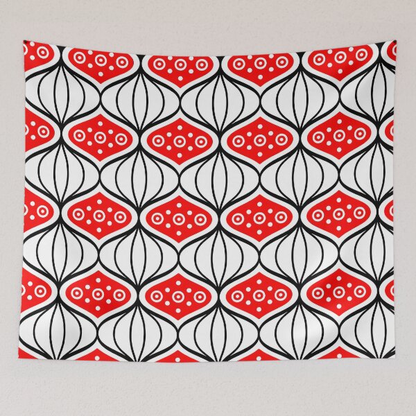 Item preview, A pattern of red and white shapes designed and sold by johndesign88.