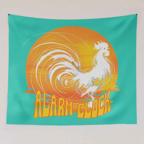 Item preview, Rooster - Minimalism White Ink - Alarm Clock designed and sold by HausKatz.