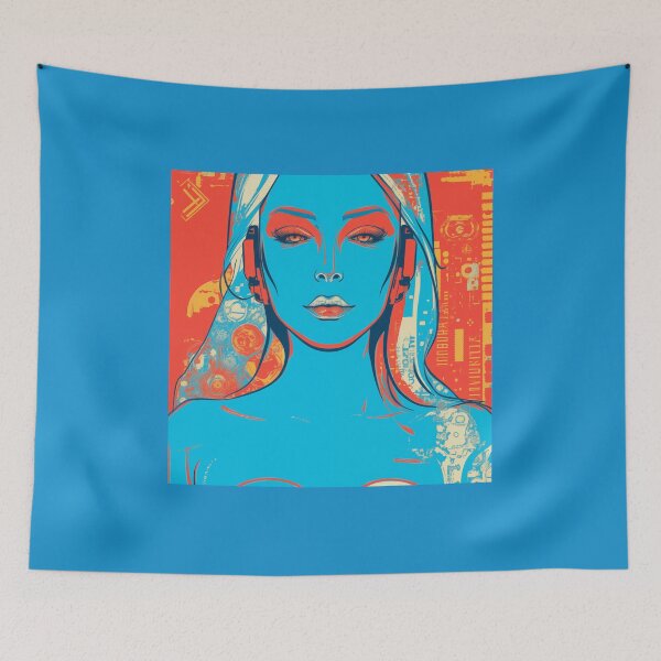 Item preview, Abstract Cyborg Lady designed and sold by CoolMantras.