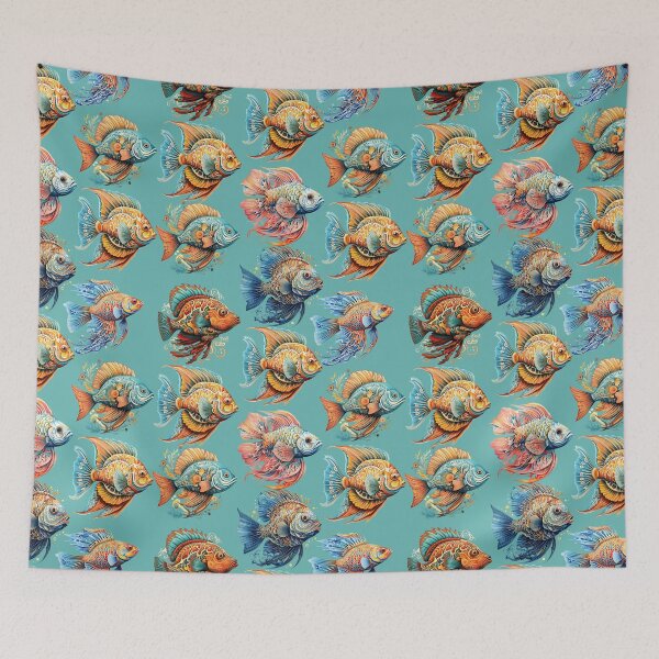 Item preview, Colorful exotic fish pattern designed and sold by AoraDesign.