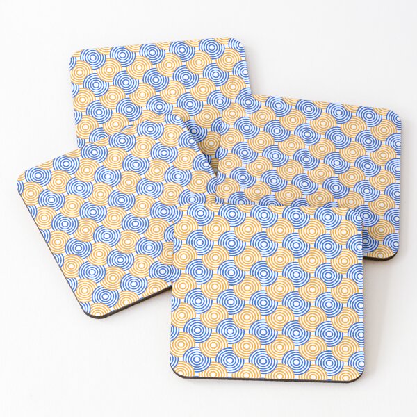 Item preview, A pattern of blue and orange circles designed and sold by johndesign88.