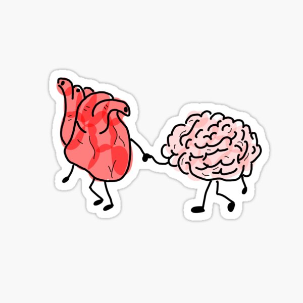 Vista previa del artículo con la obra «Corazón Lleva Cerebro Acuarela», diseñado y vendido por bcnsauwin.