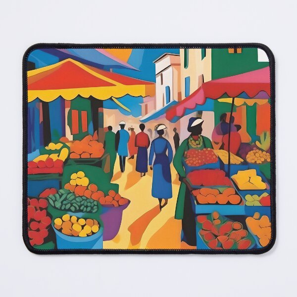 Item preview, Food market, fauvism art style. designed and sold by WildLadyWood.