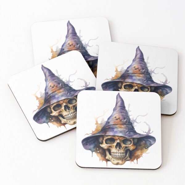 Item preview, skull wearing a magic hat designed and sold by ale2205.