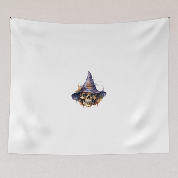 Item preview, skull wearing a magic hat designed and sold by ale2205.