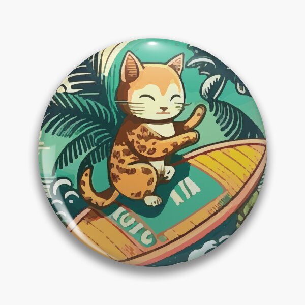 Item preview, Tiki Tabby Cat Surfs designed and sold by Kona Cat Creationz.
