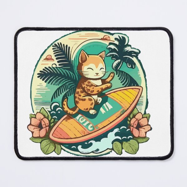 Item preview, Tiki Tabby Cat Surfs designed and sold by Kona Cat Creationz.